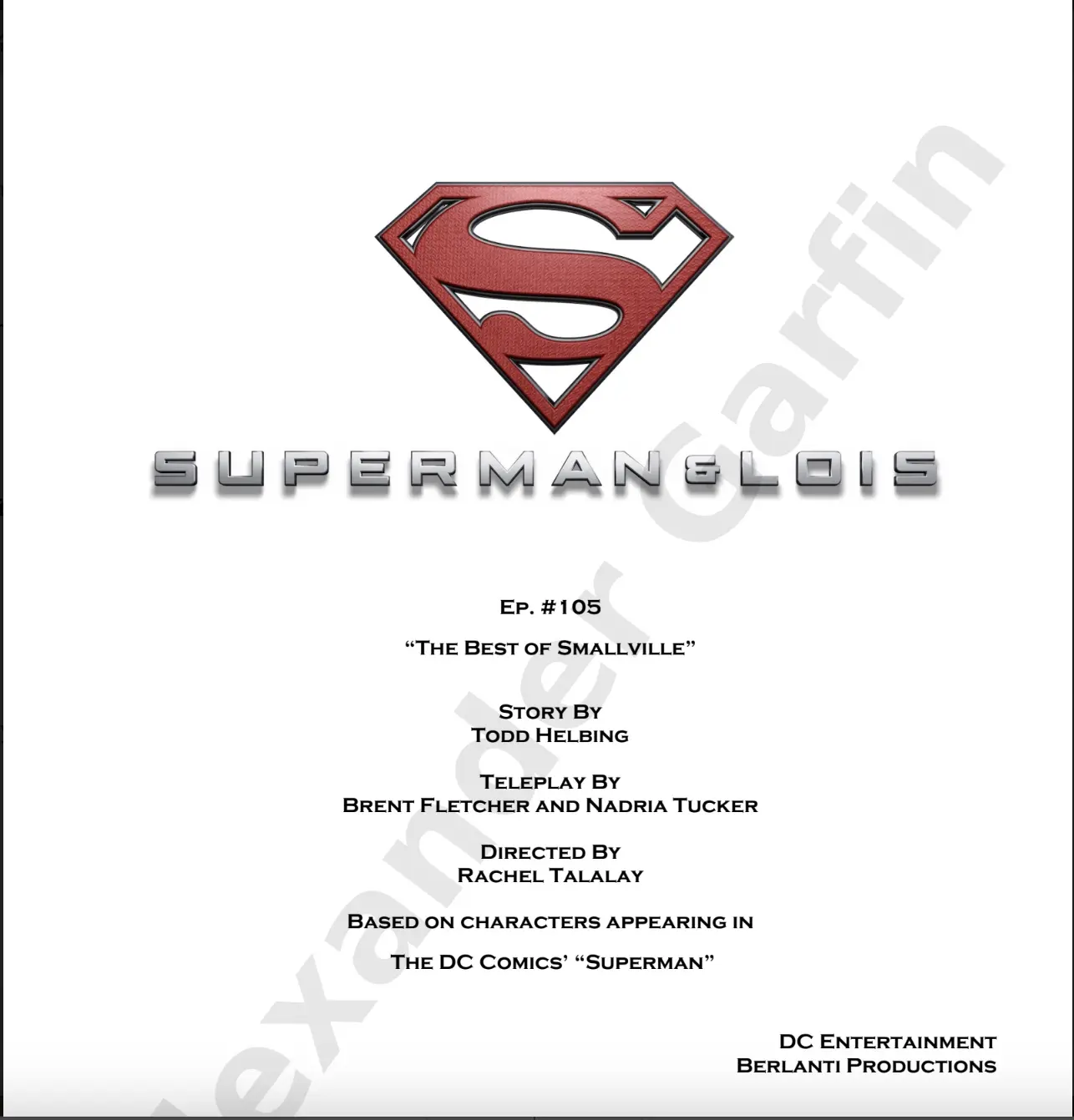 A red and silver superman logo on the cover of a movie.