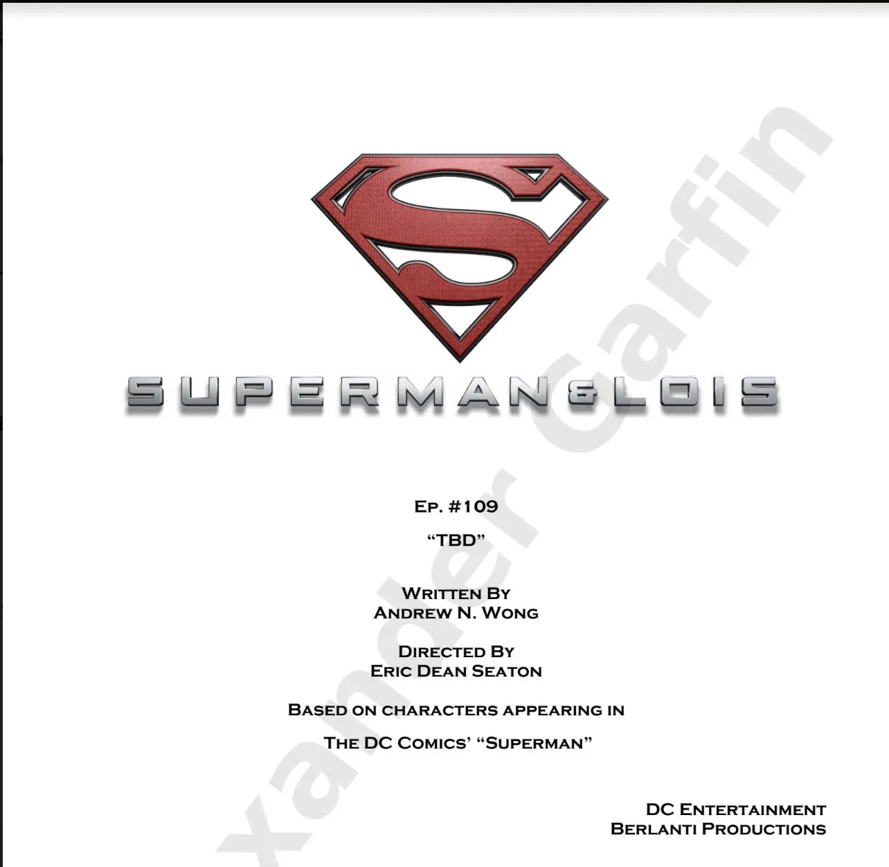 A red superman logo on the cover of a movie.