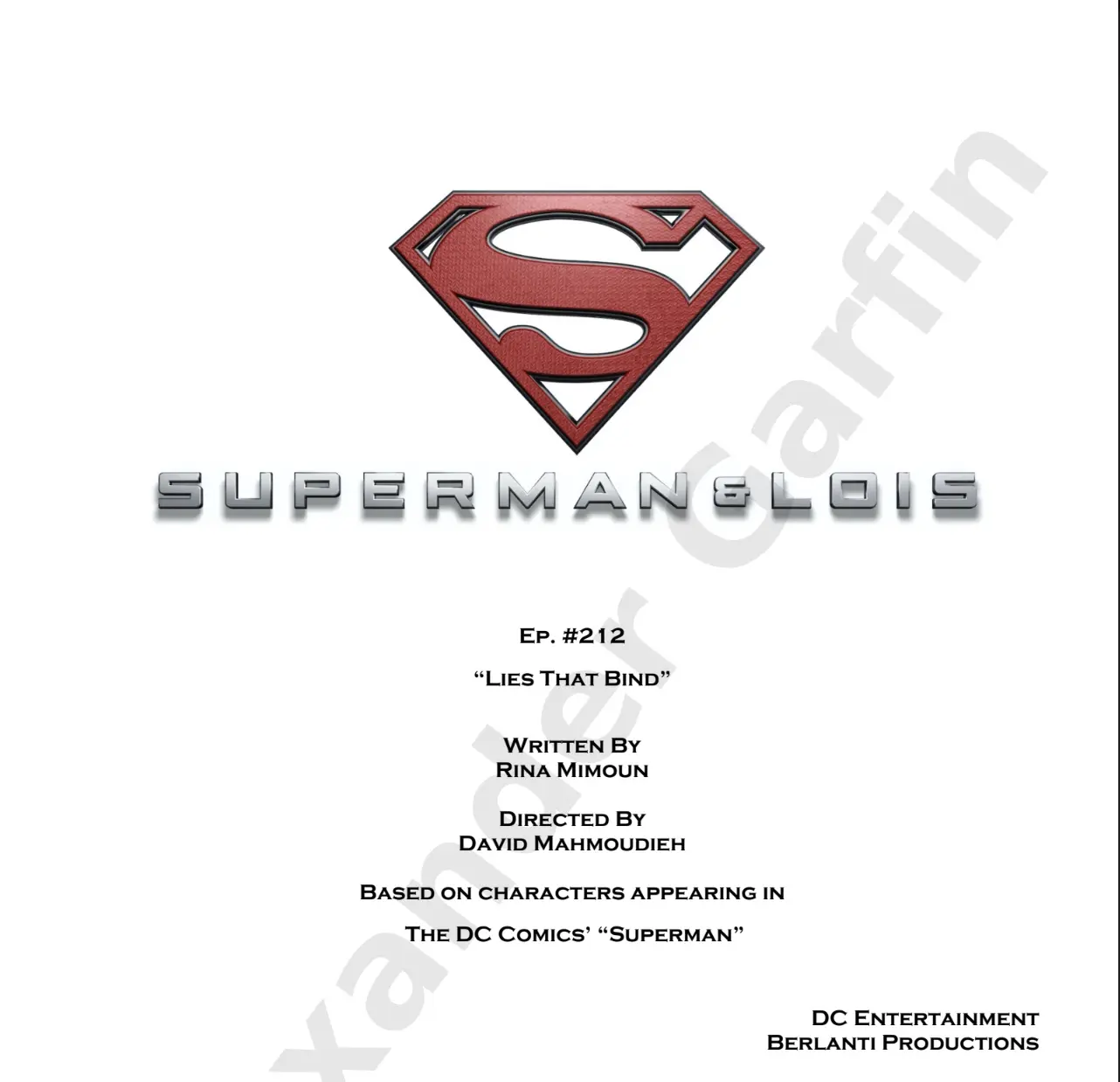 A red superman logo on the cover of a movie.