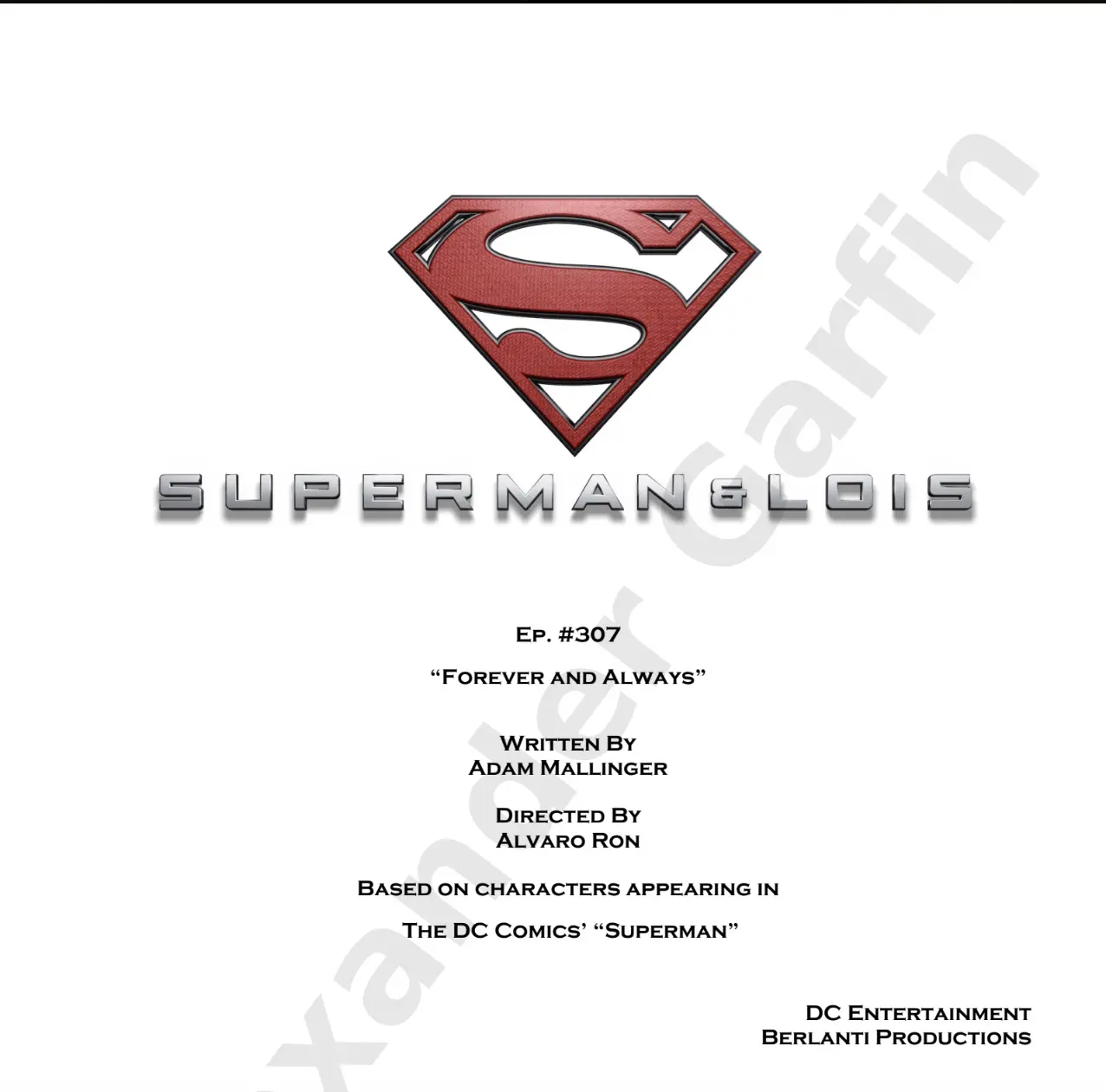 A red superman logo on the cover of a movie.