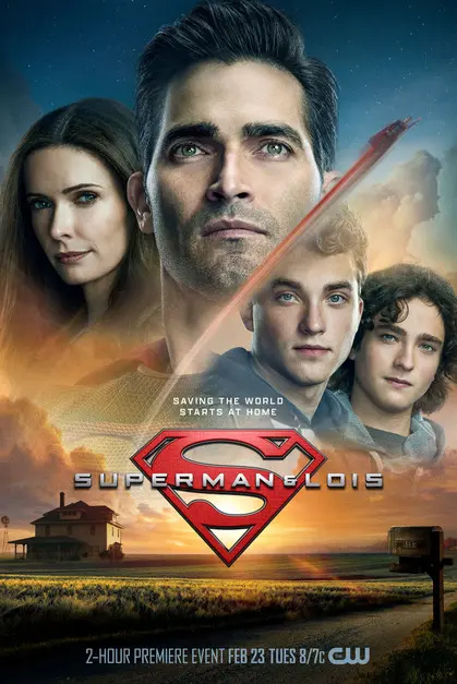 A poster of the movie superman and lois.