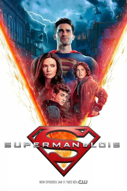 A poster of the movie superman and lois.